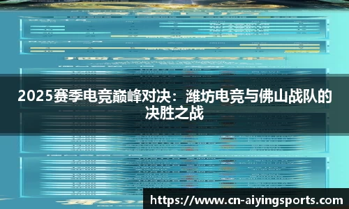 2025赛季电竞巅峰对决：潍坊电竞与佛山战队的决胜之战